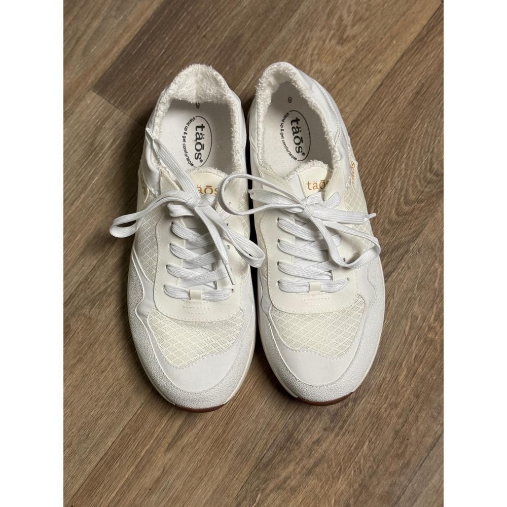 Taos Direction Sneakers White Mesh Canvas Lace Up Womens 8 - Picture 5 of 9